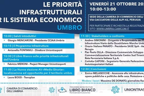 Incontro le priorità infrastrutturali per il sistema economico umbro